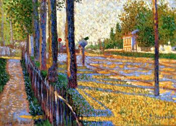 (image for) Handmade oil painting Copy paintings of famous artists Paul Signac paintings,The Junction at Bois-Col